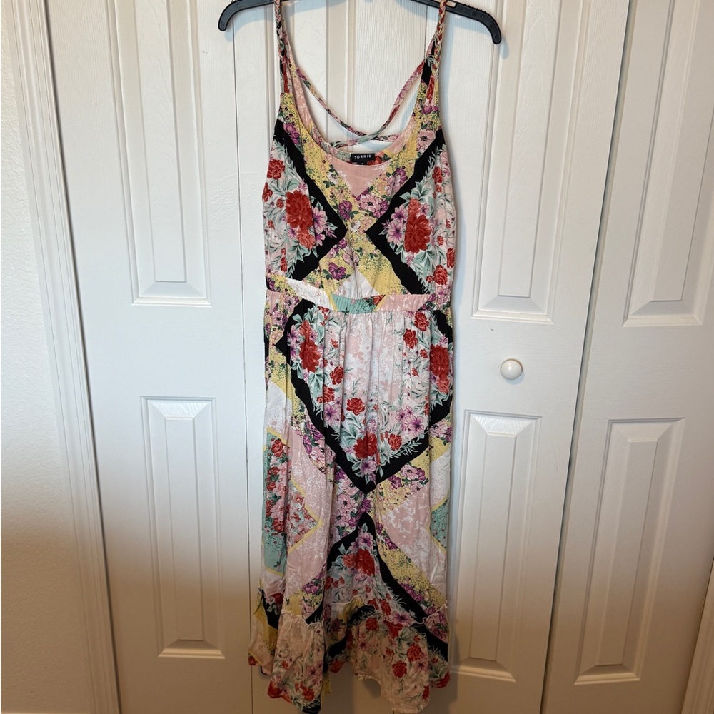 Torrid Floral Patchwork Midi Dress